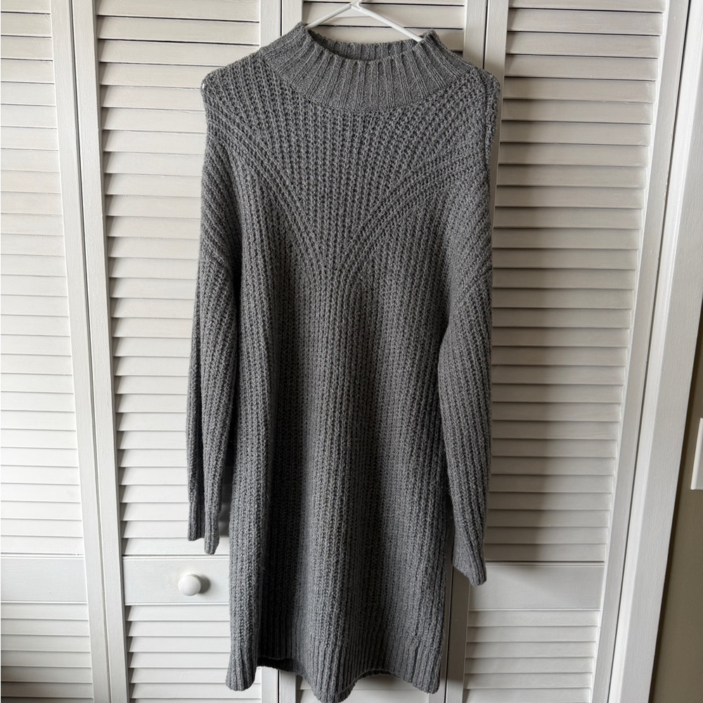 Old Navy Heather Gray Knit Sweater Dress